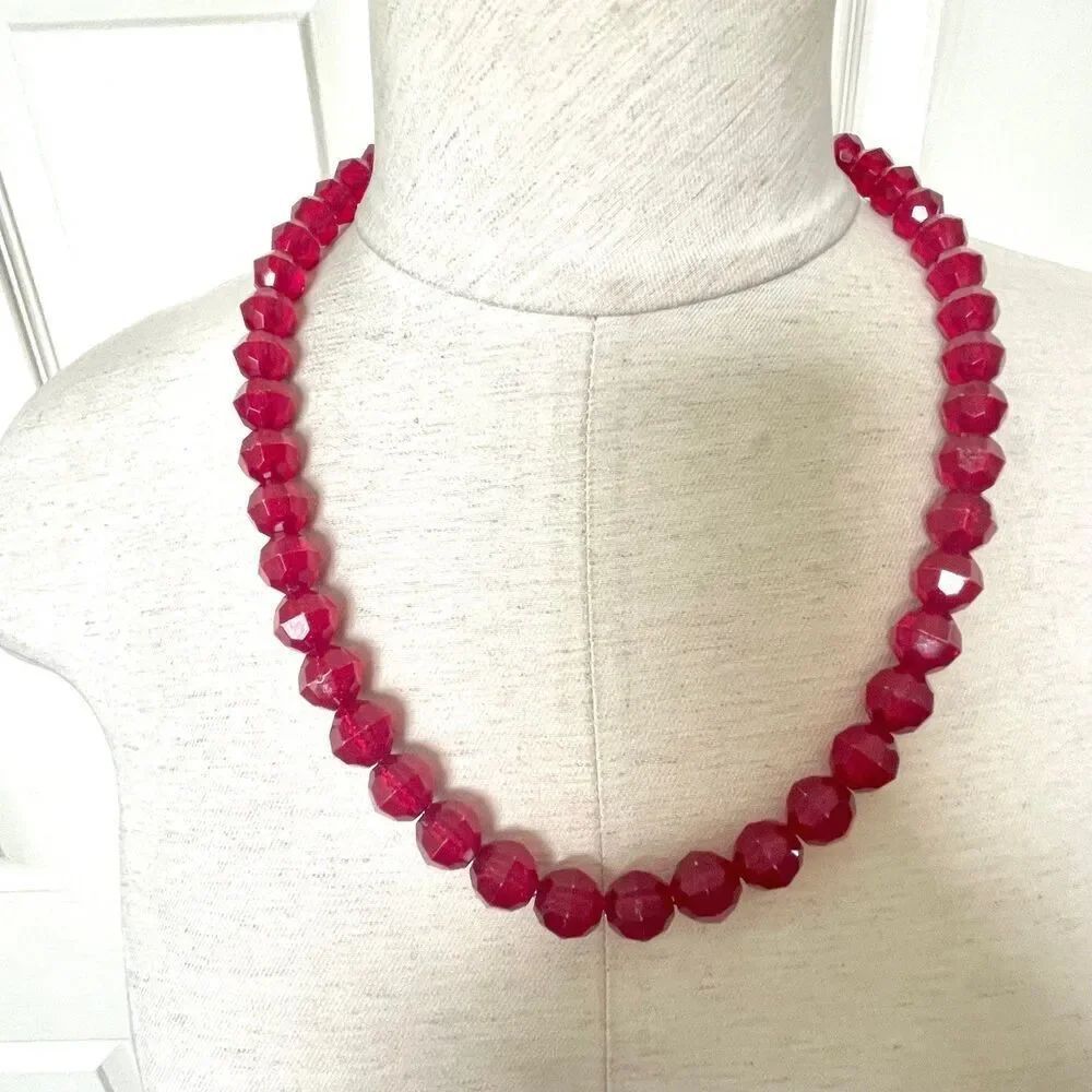 Red beaded necklace